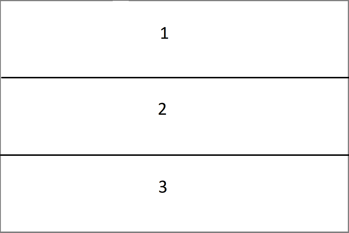 three windows horizontally splits